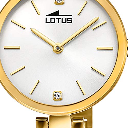 LOTUS Reloj Modelo 18723/1 de la colección Bliss, Caja de 30 mm Plata con Correa de Acero Chapado para señora