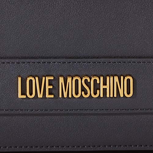 Love Moschino Jc4264pp0a, Bolso de día para Mujer, Negro (Black Galvanic), 6x16x26 Centimeters (W x H x L)