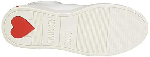 Love Moschino, Scarpe da Donna, Pre Collezione Autunno Inverno 2021, Zapatillas Mujer, Bianco, 35 EU