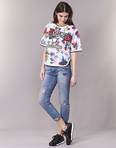 Love Moschino T-Shirt Camiseta, Multicolor (A00+Pixel Flow. 0009), 38 (Talla del Fabricante: 40) para Mujer