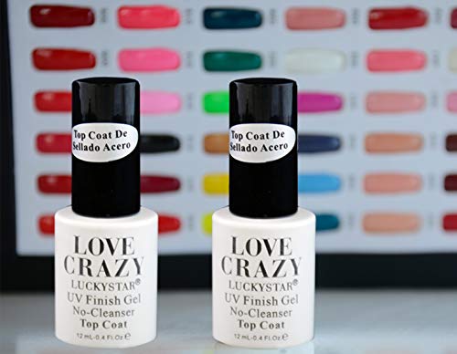 LOVECRAZY-Kit de Esmaltes de Uñas en Gel Semipermanente (2Uds de Top Coat)