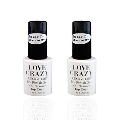 LOVECRAZY-Kit de Esmaltes de Uñas en Gel Semipermanente (2Uds de Top Coat)