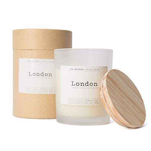 Lumaland Luma Lab Vela Perfumada City - Londres - Recuerdos de tu Lugar Favorito en Casa - 100% Cera de Soja - Vegana, Sostenible y Elegante - Aroma a Crema de Vainilla y Sándalo