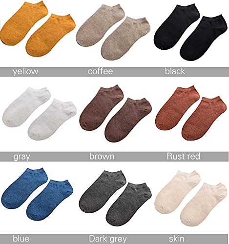 LXDWJ Rebajas Calcetines de Verano para Hombre 10 Pares Calcetines Cortos Transpirables de Corte Fino para Hombre Negro (Color : A, Size : 39-45)