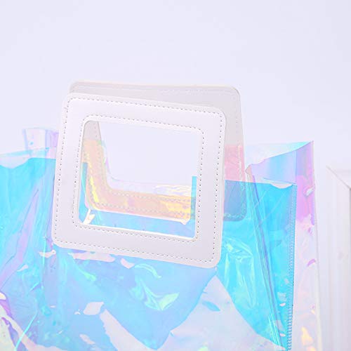 LxwSin Bolsa de Aseo Transparente, Bolsa de Maquillaje Transparente, Bolsas de Aseo de PVC Bolsa de Cosméticos Grande Bolsa de Viaje Portátil Impermeable Bolsa de Maquillaje para Playa Viajes Negocios