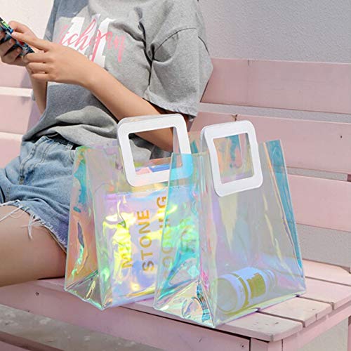 LxwSin Bolsa de Aseo Transparente, Bolsa de Maquillaje Transparente, Bolsas de Aseo de PVC Bolsa de Cosméticos Grande Bolsa de Viaje Portátil Impermeable Bolsa de Maquillaje para Playa Viajes Negocios