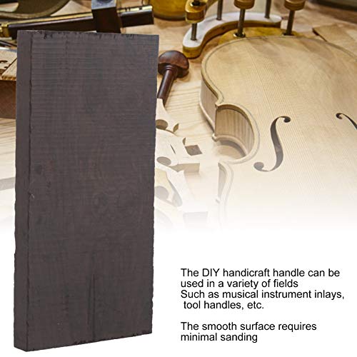 Madera de Ebano Negro en Blanco, Madera de Ebano Negro en Blanco DIY Artesanía Mangos de Madera Instrumentos Musicales Accesorios(120 * 60 * 10 mm)