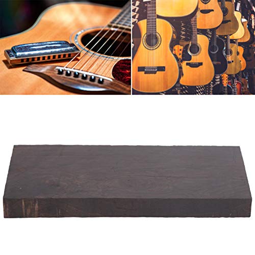 Madera de Ebano Negro en Blanco, Madera de Ebano Negro en Blanco DIY Artesanía Mangos de Madera Instrumentos Musicales Accesorios(120 * 60 * 10 mm)