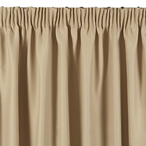 Madura – cortina opaca para salón o dormitorio. Night., tela, beige claro, 350 x 280 cm
