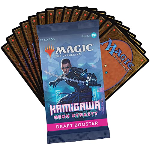 Magic The Gathering Conjunto de 3 Sobres de Draft de Kamigawa: Dinastía de Neón, (Versión en Inglés)