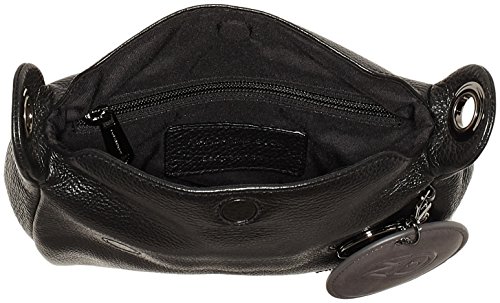 Mandarina Duck Mellow Leather P10FZT93, Bolso Bandolera para Mujer, Nero, 23x18x3 (L x H x W)