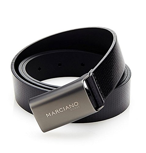 Marciano-Guess Cinturón de hombre de piel decorada 54M904, color negro, talla L