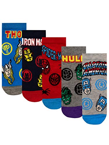 Marvel Calcetines Paquete de 5 para Niños Multicolor 20-23