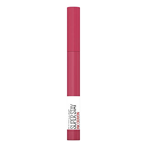 Maybelline New York - Pintalabios SuperStay Ink Crayón tono 80 Run The World, rosa ponche