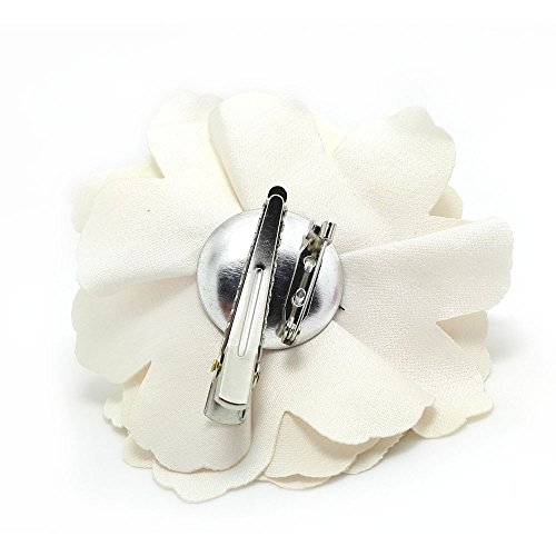 Meilliwish Camelias Flor Pinza para el cabello Broche Pin (Crema) (A74)