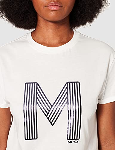 Mexx Camiseta, Blanco Crudo, XXL para Mujer