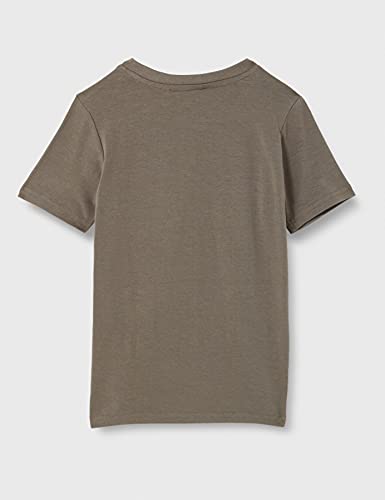 Mexx Crewneck Print T-Shirt Camiseta, Gris Oscuro, 110/116 cm para Niños