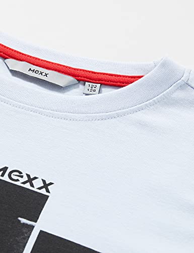 Mexx Crewneck Skater Photo Print T-Shirt Camiseta, Azul Claro, 158 cm-164 cm para Niños