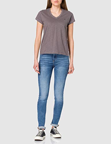 Mexx Organic Cotton T-Shirt Camiseta, Gris Oscuro, M para Mujer