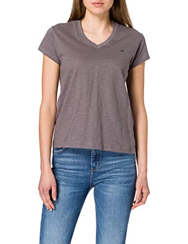 Mexx Organic Cotton T-Shirt Camiseta, Gris Oscuro, M para Mujer