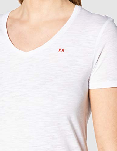 Mexx T-Shirt Short Sleeve FEMMIE Camiseta, Blanco, S para Mujer