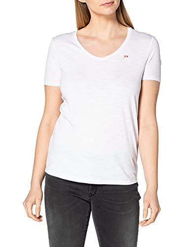 Mexx T-Shirt Short Sleeve FEMMIE Camiseta, Blanco, S para Mujer