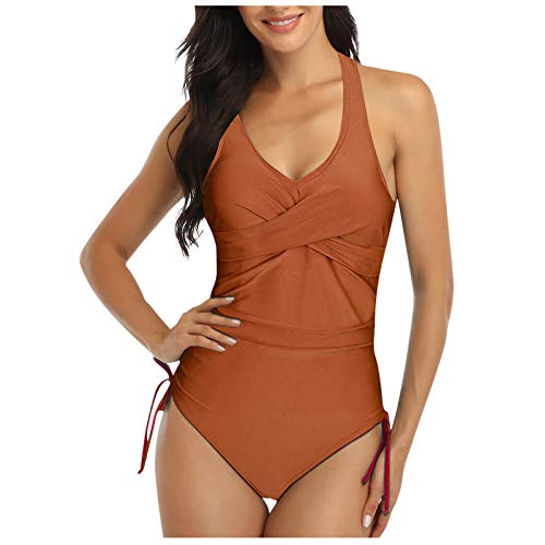 MianYaLi BañAdores Mujer Natacion De BañO De BañAdor SeñOra Mayor Traje De BañO BañAdor Mujer Ropa De De Sirena (Naranja, M)