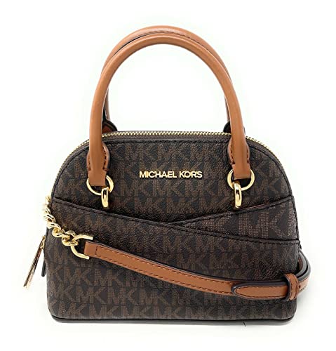 Michael Kors Jet Set Travel XS Dome Satchel Signature Brown PVC…