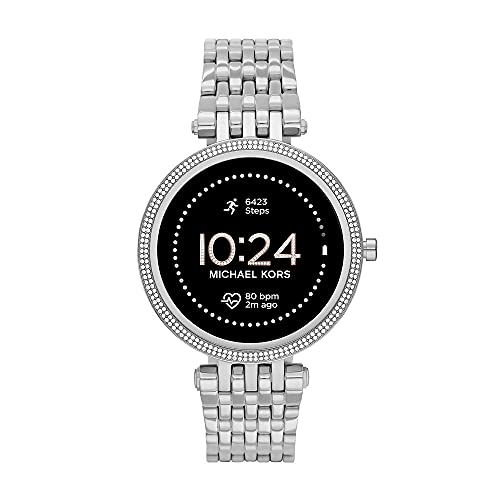 Michael Kors Smartwatch para Mujer Darci de 5E Generación de Acero Inoxidable con Brazalete de Acero Inoxidable, MKT5126, Plata