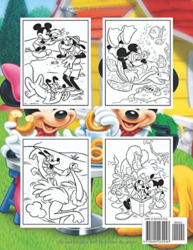 Míckey Mouse Libro de colorear: 100 páginas. Increíbles páginas para colorear Míckey Mouse para que los niños se relajen y se diviertan, ¡una gran idea de regalo para los fanáticos de Míckey Mouse!