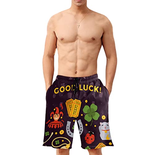 Mielpdaz Bañador para hombre Lucky Charms Good Luck Beach Board Shorts, 1 color, XXL