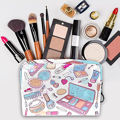 Mini Bolso del Maquillaje de Las Mujeres, Prenda Impermeable del Neceser del Viaje del Almacenamiento Concepto de Glamour de Belleza para Viajes, Organizadora de cosméticos