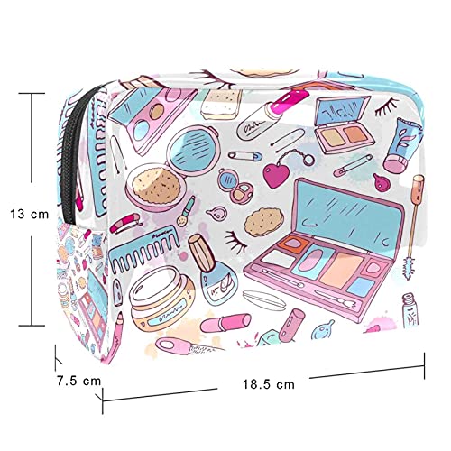 Mini Bolso del Maquillaje de Las Mujeres, Prenda Impermeable del Neceser del Viaje del Almacenamiento Concepto de Glamour de Belleza para Viajes, Organizadora de cosméticos