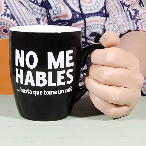 Miss Miserable Taza con mensaje No me hables... - Taza original - Taza desayuno original - Tazas graciosas - Tazas de café - Regalo original