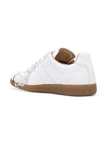 Moda De Lujo | Maison Margiela Hombre S57WS0240P1892961 Blanco Cuero Zapatillas | Temporada Permanente