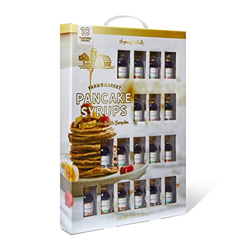 Modern Gourmet Foods, Set de Regalo de Sirope para Tortitas, Incluye una Variedad de Mini Muestras de Botellas de Sirope, Pack 18