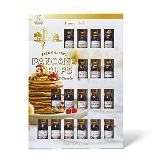 Modern Gourmet Foods, Set de Regalo de Sirope para Tortitas, Incluye una Variedad de Mini Muestras de Botellas de Sirope, Pack 18