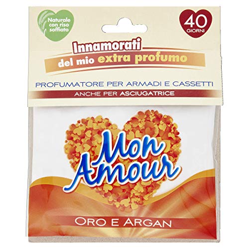 Mon Amour - Ambientador para armarios y cajones, Oro argán, Perfume Extra - 1 bolsita x 20g