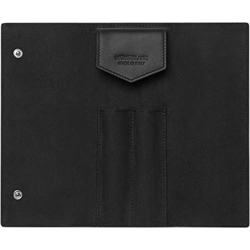 Montblanc Meisterstück Soft Grain - Estuche para 2 bolígrafos, Color Negro