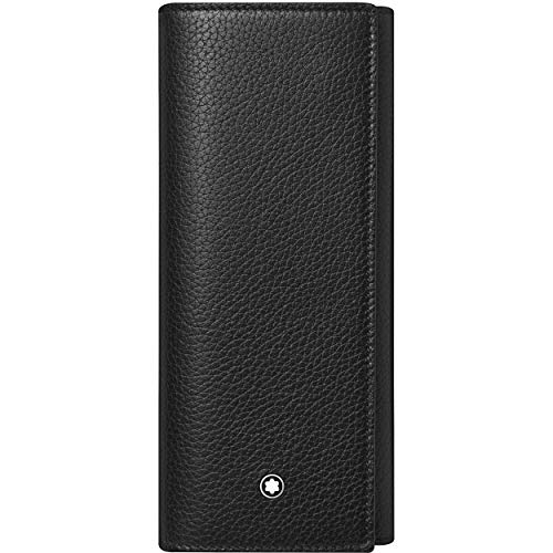 Montblanc Meisterstück Soft Grain - Estuche para 2 bolígrafos, Color Negro