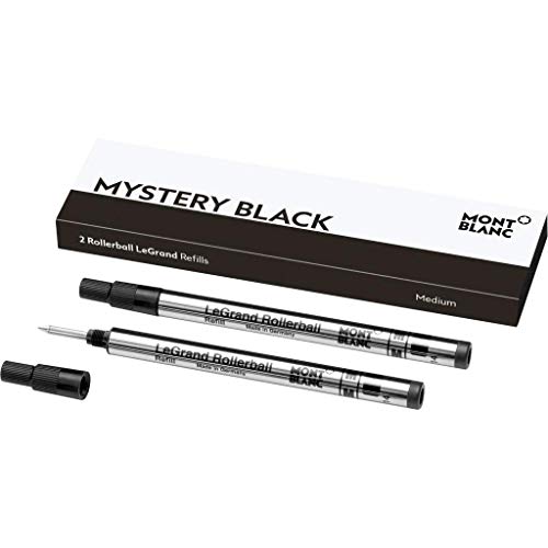 Montblanc Rollerball Mystery Black 105164 - Recambios solo para Montblanc Meisterstück LeGrand - Talla M - 2 x Recambio Montblanc Rollerball M [no se puede utilizar para otros modelos]