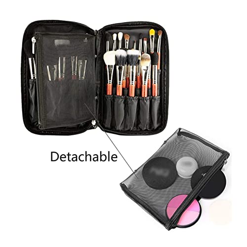 MOOMOO Like A Breeze Bolsa de cosméticos Profesionales Caso de Belleza Toothing Brush Organizer Neceser Multi Funcional Bolsa de Maquillaje for Viajar a Domicilio (Color : Black)