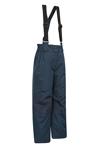 Mountain Warehouse Honey La miel embroma los pantalones de la nieve - pantalones de Snowproof, polainas de la nieve, Rodillas reforzadas, abertura relampagada Salopettes, apoyos desmontables, Invierno Azul oscuro 2-3 Años