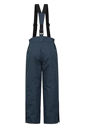 Mountain Warehouse Honey La miel embroma los pantalones de la nieve - pantalones de Snowproof, polainas de la nieve, Rodillas reforzadas, abertura relampagada Salopettes, apoyos desmontables, Invierno Azul oscuro 2-3 Años