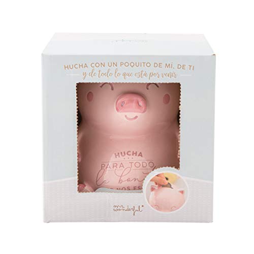 Mr. Wonderful WOA10323ES Hucha Cerdito para Todo lo Bonito que nos Espera