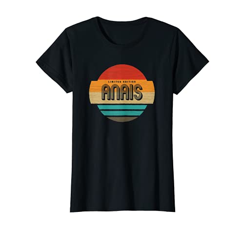 Mujer Anais Nombre Retro Vintage Sunset Limited Edition Camiseta