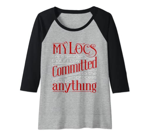 Mujer Recién Loc'd Sisterlocks Rastas Locs Peinado Camiseta Manga Raglan