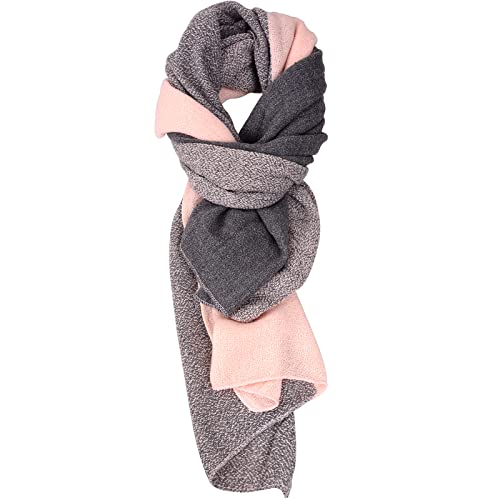 Mujeres Mantas Bufanda Señora Pashmina Invierno Otoño Tartán Enrejado Mantón Rosa