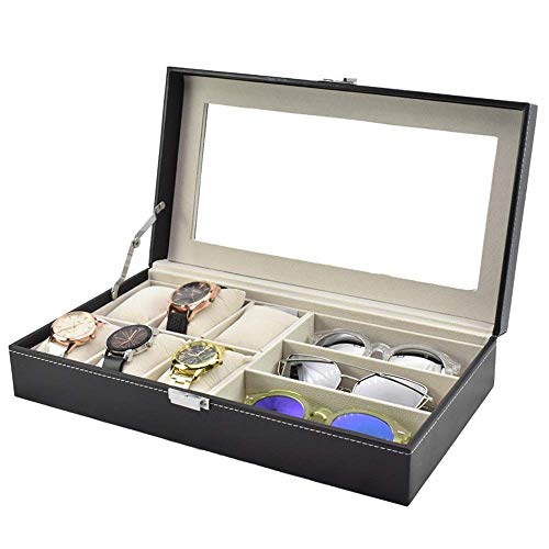 N/ A Watch Box Organizer, Watch Display Organizer Box Storage Joyas con Estuche de Vidrio de Alta definición para Hombres y Mujeres