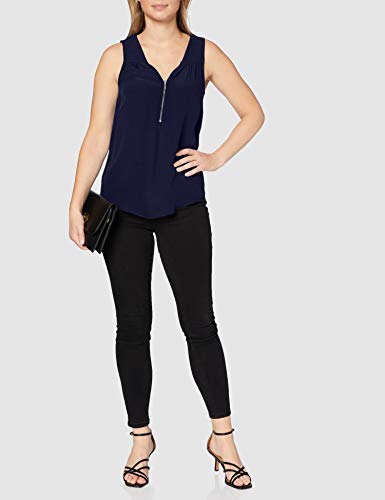 Naf Naf DNC2 567, Top Para Mujer, Azul (bleu Marine), M